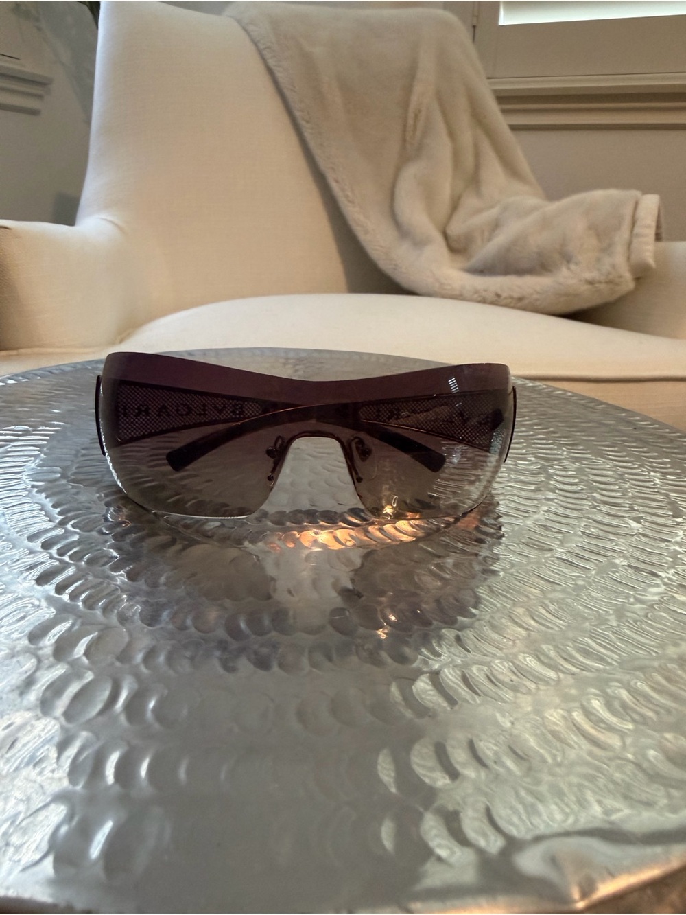 Bulgari Gradient Brown Y2K Bvlgari 550 shield sunglasses